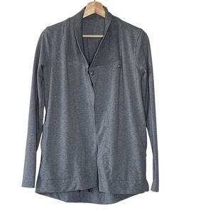 Lululemon Belle Wrap Sweatshirt Cardigan‎ Heathered Medium Grey Size 2